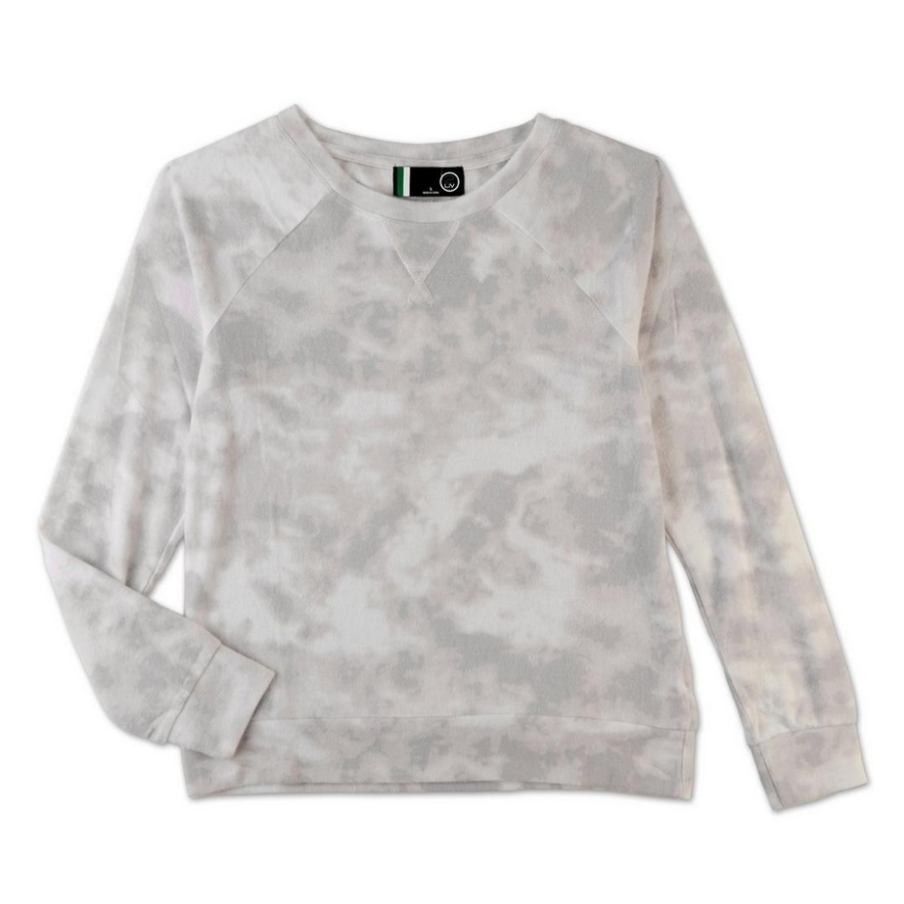 2 Liv Women's Tie-Dye Pullover Sweater Size Small Gre